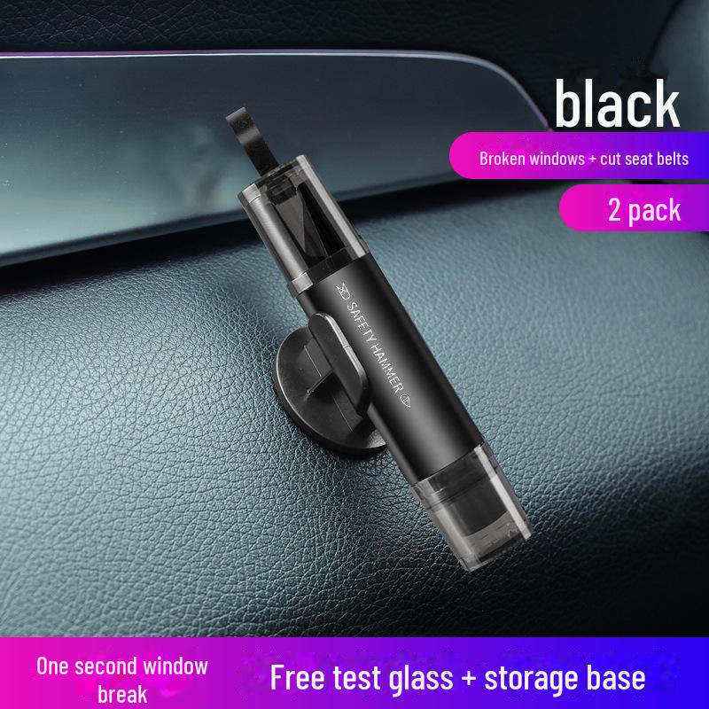 Compact Car Safety Tool: Window Breaker & Seat Belt Cutter