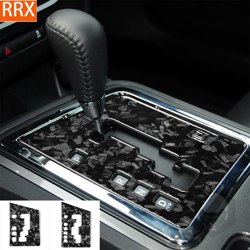 For Dodge Challenger 2008-2010 Real Forged Carbon Fiber Sticker Center Gear Shift Panel Car ide Decorative Accessories