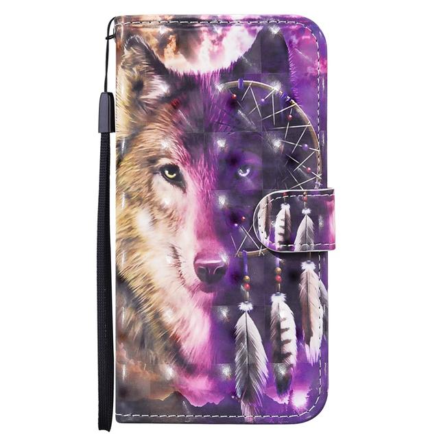3d Flip Leather Case For Samsung Galaxy S10 S20 Note 10 20 Plus Ultra Lite Fe S10e J2 Core 2020 M31s M11 Book Cover Painted
