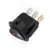 ABS Пластик Черный Красный DC 12V 20A Переключатель Противотуманные Фары Круглый 12V Красный Светодиод