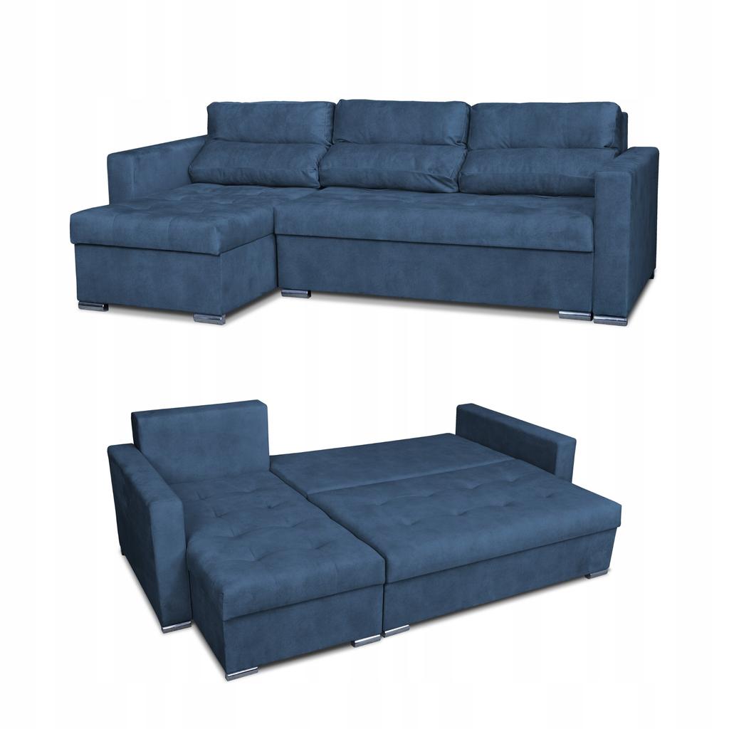 Varius Corner Sofa Bed with Sleeping Function Family Furniture Cornea Blue