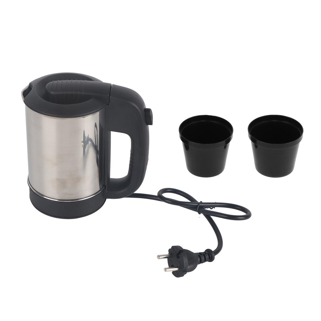 0.5L Mini Electric Kettle Stainless Steel Automatic Power Off Portable Travel Water Boiler Pot