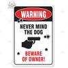 Putuo Decor Beware of Warning Vintage Tin Sign Plaque Metal Plate Guard Dog Signs Wall Art Posters for No Trespassing Farmhouse