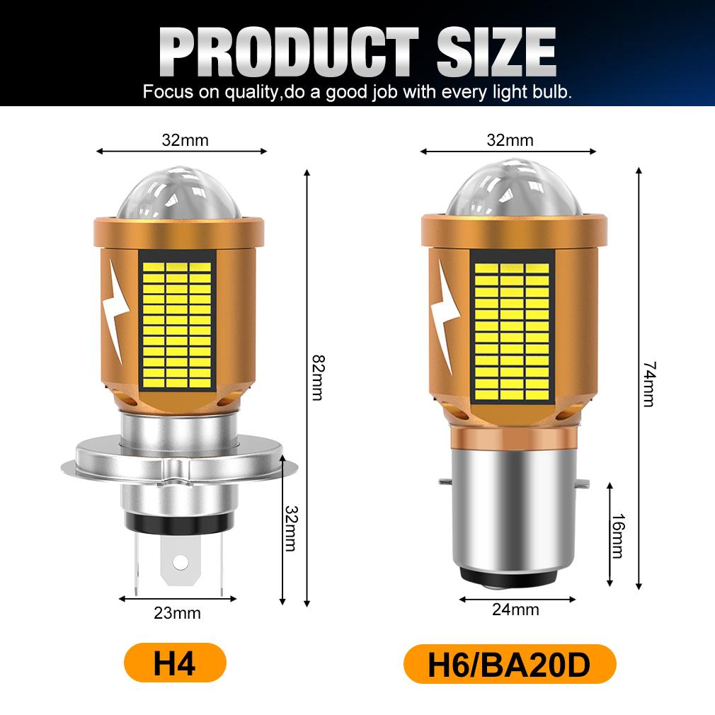 1 шт. H4 светодиодная лампа для фар мотоцикла 18000LM H6 BA20D светодиодная мотофара дальнего и ближнего света белая желтая лампа Canbus для Yamaha Kawasaki Suzuki