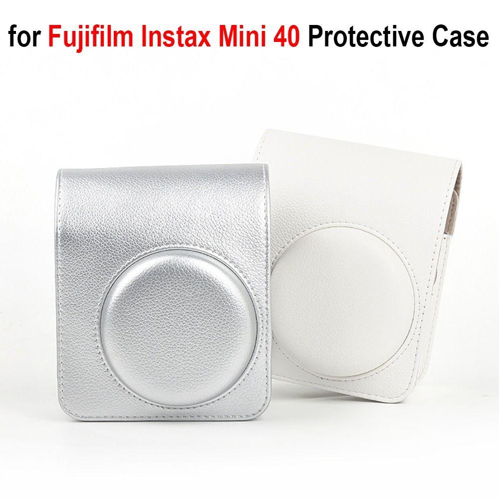 Shockproof Storage Bag PU Leather Protective Cover for Fujifilm Instax mini 40 Travel