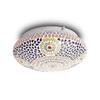 Handcrafted Mosaic Multicoloured Flower Design Glass Ceiling Light