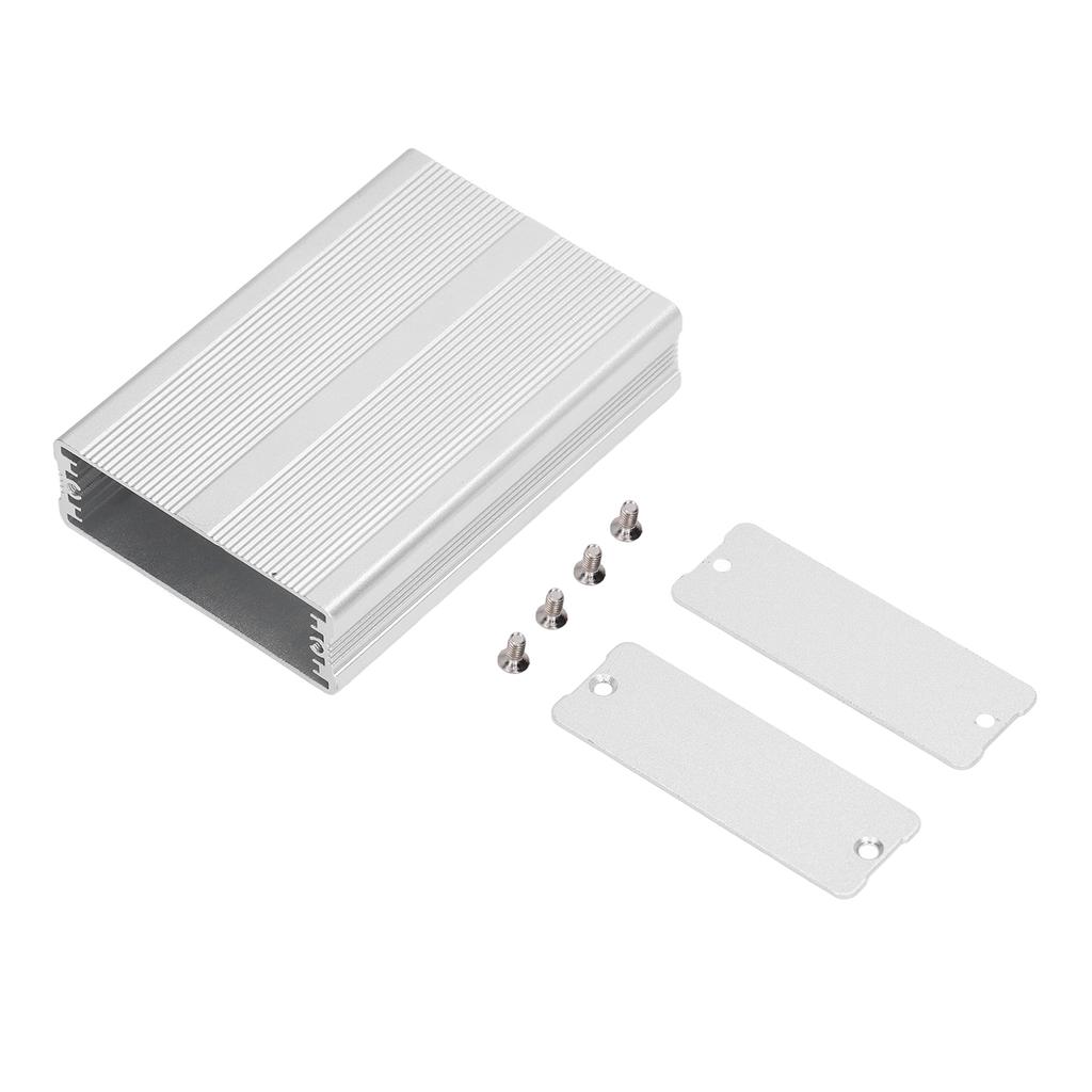 Aluminium Electric Box Waterproof Junction Enclosure Case Integrated for DIY Silver 24x69x100mm