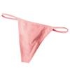 CHROME CRANE Solid Sexy Cotton LW106 Women's T-Back, Color, Panties, Underwear, (02.Rose)