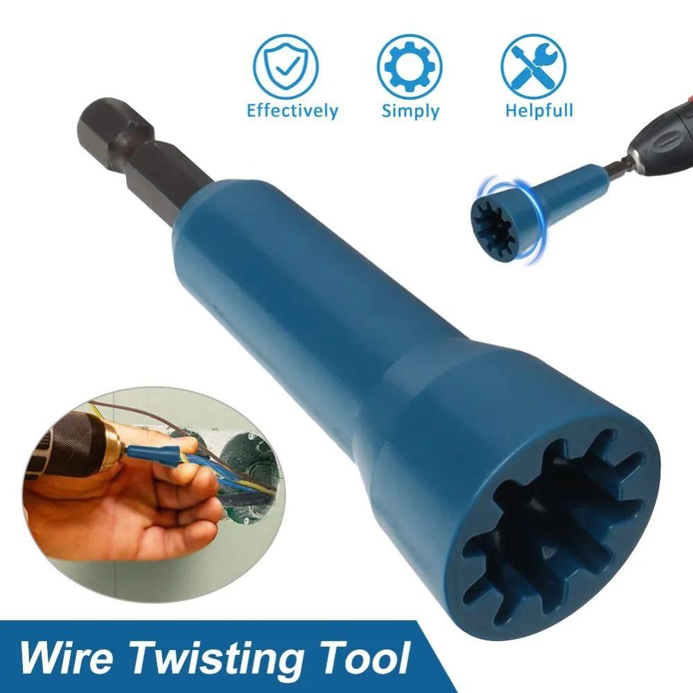 1/4" Chuck Electrician Wire Twisting Tools Wire Twister Connector Socket for Power Drill Drivers