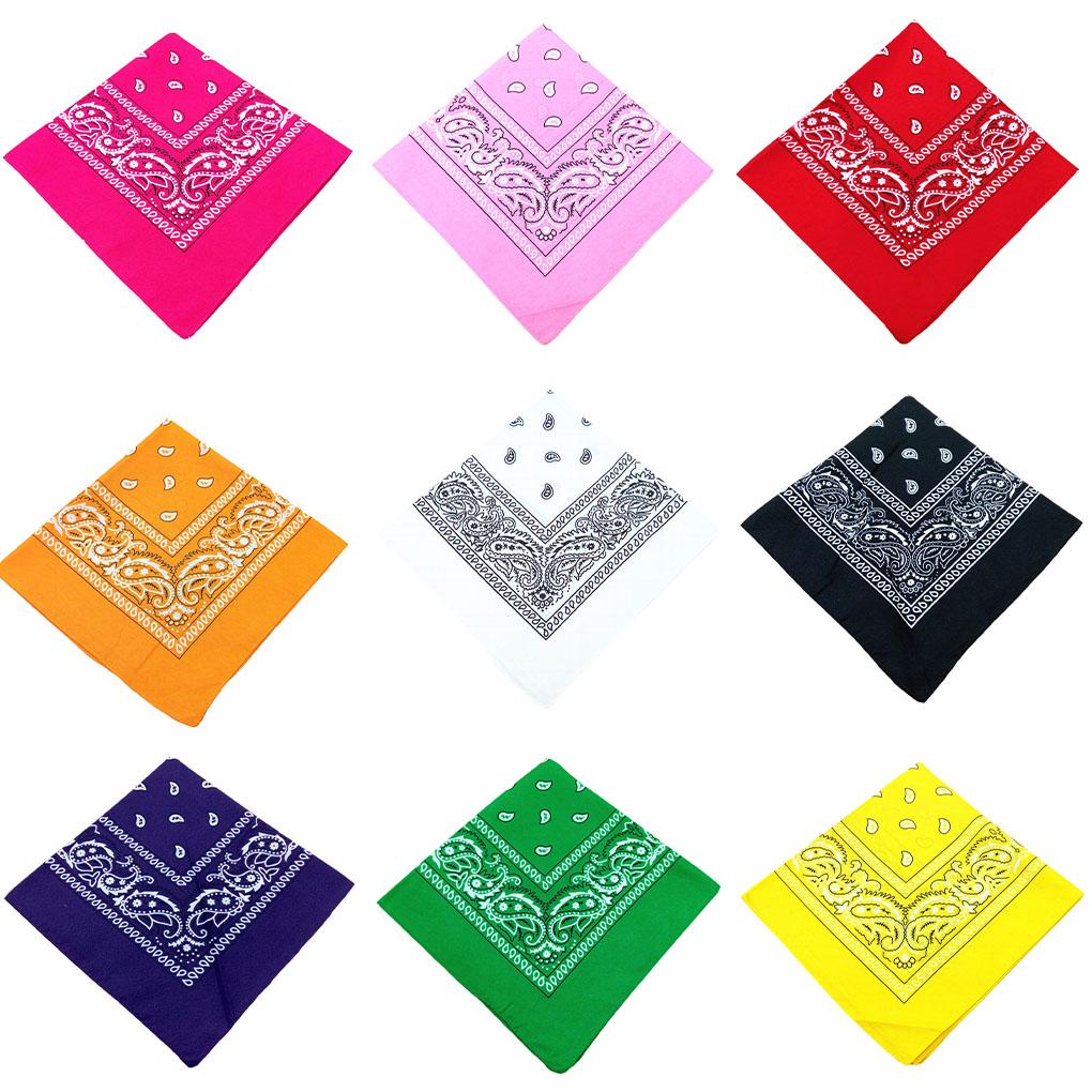 Fashion Unisex Bandana Hip Hop Square Scarf Paisley Patterned Headband Modern Headscarf Multipurpose Hair Gifts