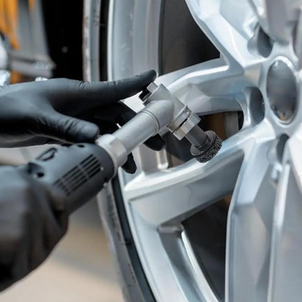 Инструмент для очистки ступицы Инструмент для очистки ржавчины Щетка для шлифовки шпилек колеса для автомобильных колес, роторов, тормозных частей, обслуживания следов коррозии