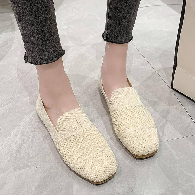 Women's 2025 Summer Breathable Woven Casual Flat Mesh Shoes