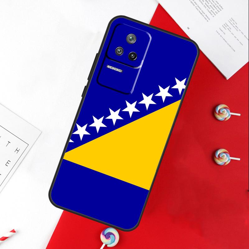 Чехол с флагом Боснии и Герцеговины для Xiaomi 15 Ultra 13 14 11T 12T 13T 14T Pro POCO X7 Pro X3 X5 X6 M6 F5 F6 Pro