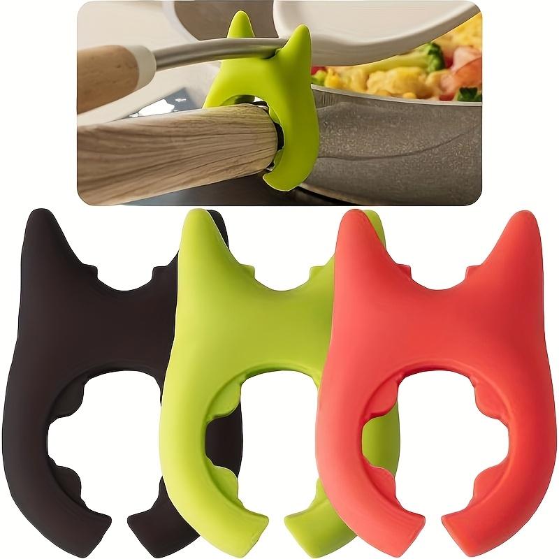 3pcs Multifunctional spatula holder, anti-scald and anti-spill pot edge protector, creative integrated cooking tool tpr Kitchen utensil rack-New