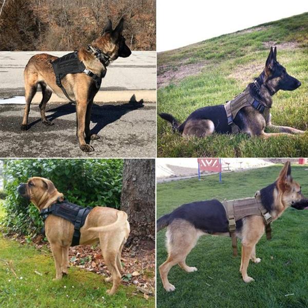 Tactical Dog Harness Military Pet German Shepherd K9 Pet Training Vest Dog Harness and Leash Set for Small Medium Large Dogs