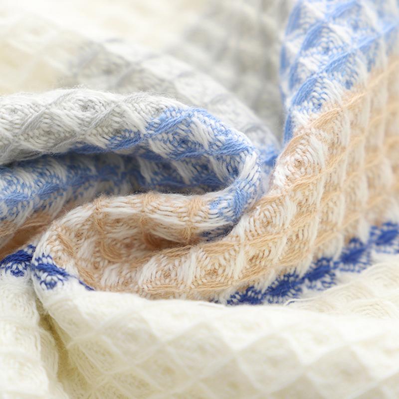 70X140 см Утолщенное 100% Хлопковое Банное Полотенце Премиум Полосатое Вафельное Полотенце Взрослое Детское Домашнее Супермягкое Впитывающее Не Линяющее Полотенце для Волос