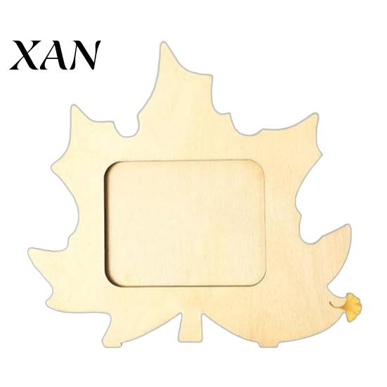 Unfinished Wood Photo Holder Wooden Pumpkin Frame, Halloween Thanksgiving DIY Paintable Craft for Kids, Blank Commemorative Display Picture