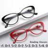Женские очки для чтения «кошачий глаз», винтажный классический дизайн, очки для дальнего зрения, женские очки для коррекции зрения при пресбиопии синего света +1,0 до +4,0