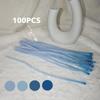 100pcs DIY Colorful Twisted Stick Plush Folding Stick Gradient Twist Stick Ribbon Bar Strip Iron Wire Thread DIY Handmade Toys