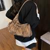 Retro Underarm Bag Women's 2025 New Trendy Maillard Pleated Baguette Bag Versatile Large-capacity Handbag
