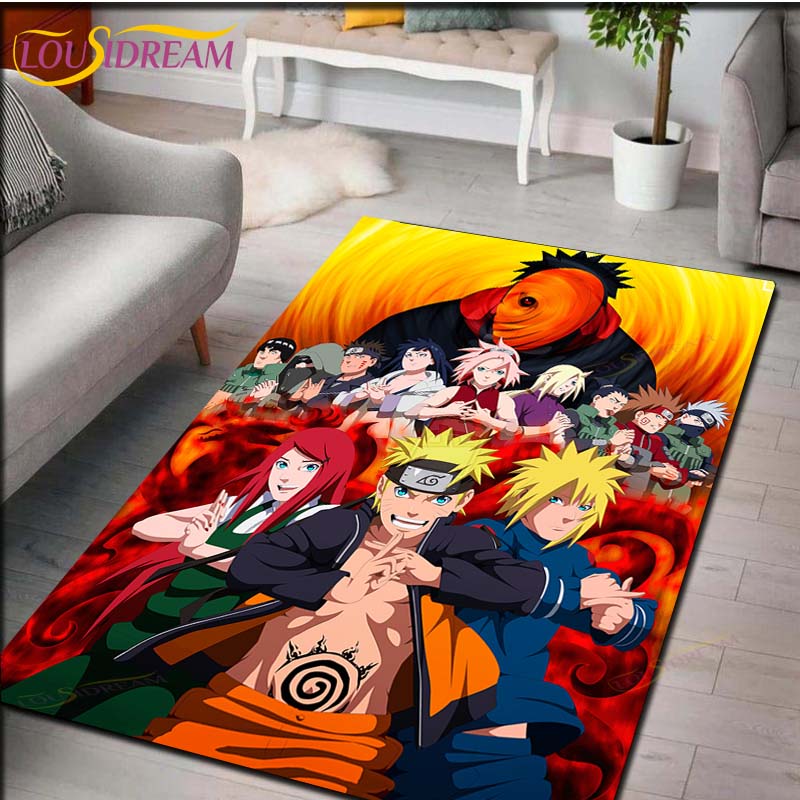 Наруто Аниме Ковер Гостиная Спальня Прикроватный Коврик Японский Кабинет Компьютерный Стул Домашняя Мода Напольный Коврик Коврик