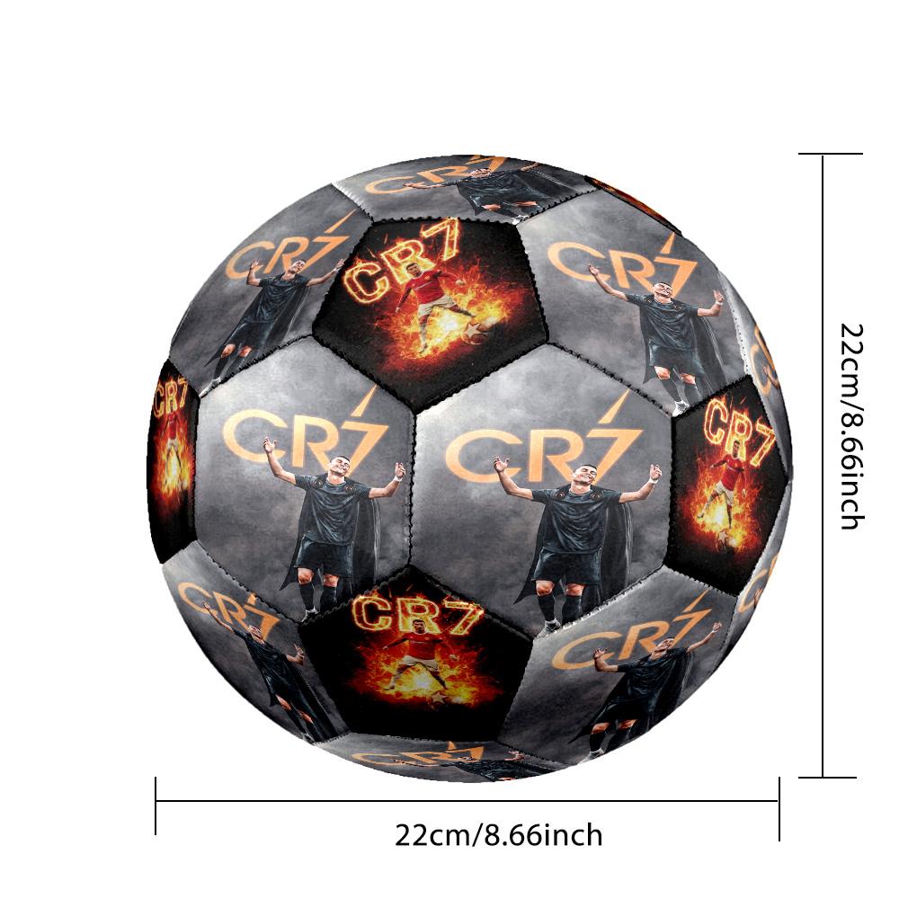 Ronaldo's Juventus Jersey Soccer Ball Size 5 Football Machine Sewn Indoor/Outdoor Universal Football Perfect Commemorative Gift for Soccer Lovers