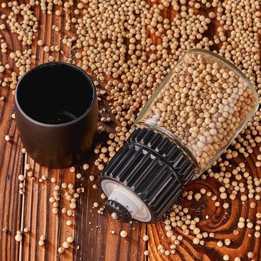 Glass Body Pepper Grinder Large Capacity Handheld Pepper Mill Mini Spice Mill Kitchen Mill