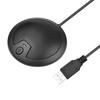 Настольный конденсаторный USB-микрофон Всенаправленный микрофон на 360 градусов с кабелем длиной 2 м, штекером типа C для