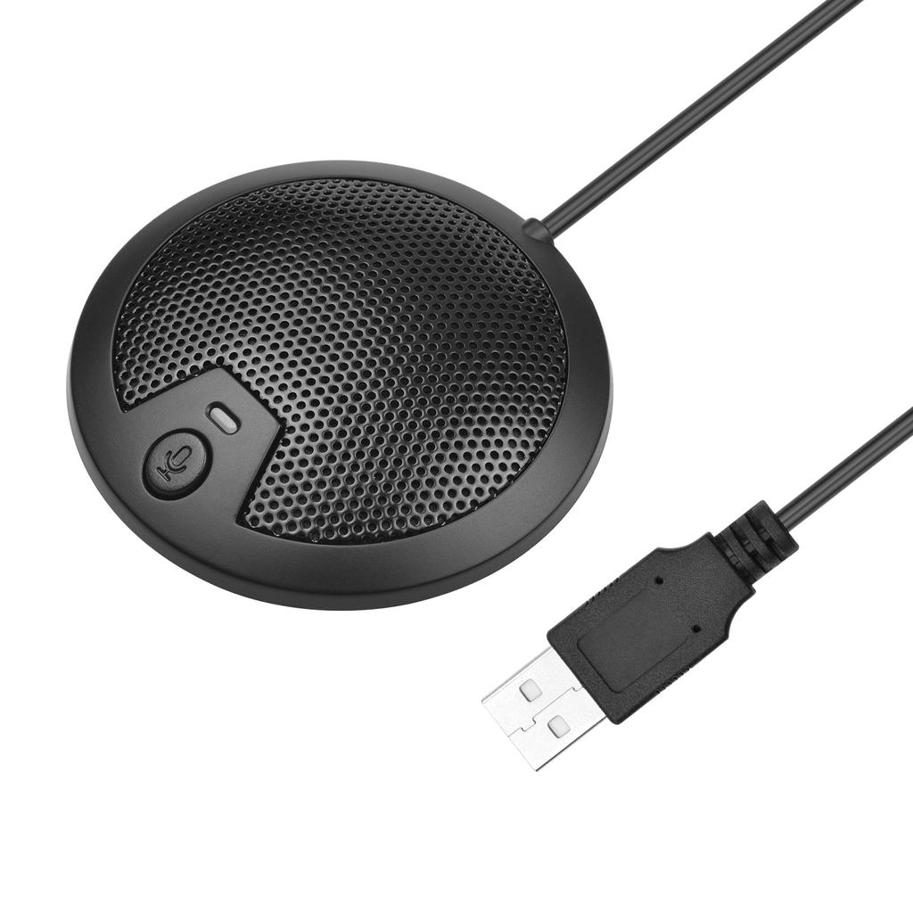 Настольный конденсаторный USB-микрофон Всенаправленный микрофон на 360 градусов с кабелем длиной 2 м, штекером типа C для