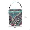 Yarn Bag for Crocheting Knitting Floral Printed Zipper Closure Storage Organizer