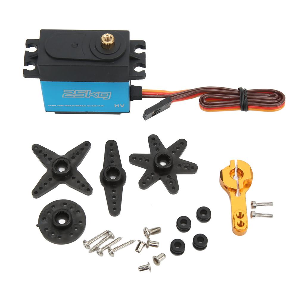 Digital Servo High Torsion Coreless Motor Metal Gear RC Car Servo for Robotic DIY RC Car 25KG55.1lb