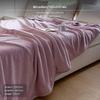 Thick DoubleSided Milk Plush Blanket, Flannel Throw, 100x120cm, Winter Sofa Nap Taro Purple