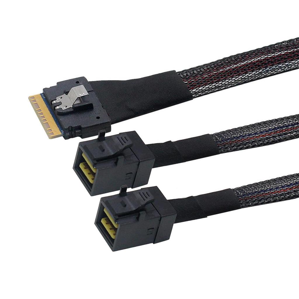 Съемный Branch Virtual RAID PCI-E Ultraport Slimline SAS Slim 4.0 SFF-8654 8i 74-контактный - Двойной SFF-8643 4i Mini SAS HD Кабель PCI-Express