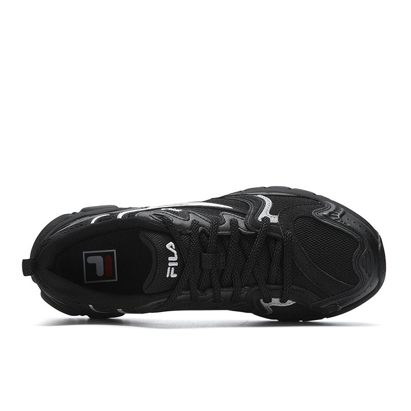 Fila MATTRUN Износостойкие, дышащие, легкие низкие кроссовки на массивной подошве Женские Черно-серебристые F12W612141FBS