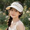 Wide Brim Visor Hat Polka Dot Empty Top Hat Fashion Sun Hat  Women Girls