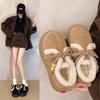 Lace-up Cotton Shoes for Women's Winter New Casual Outer Wear Velvet Thickened Warm Student Thick-soled Snow Boots for Women