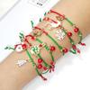 Santa Claus Bracelet Braided Woven Pendant Christmas Decorations for Happy New Year Christmas Xmas Gifts