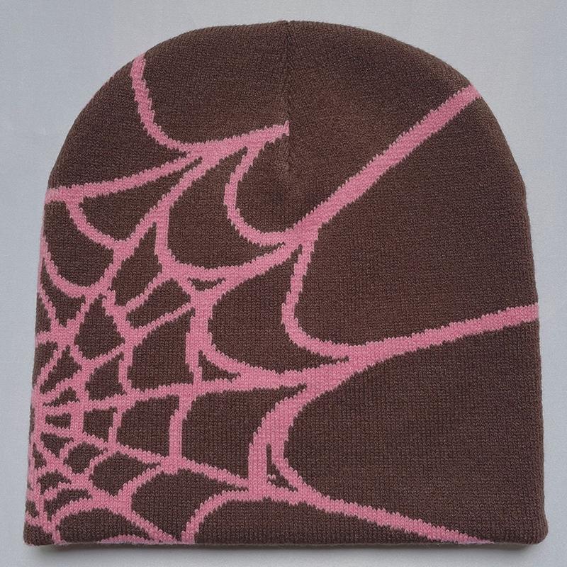 Готическая шапка из шерсти и акрила с узором паука, женская, зимняя, теплая, мужская, хип-хоп, повседневная, для улицы, EMA