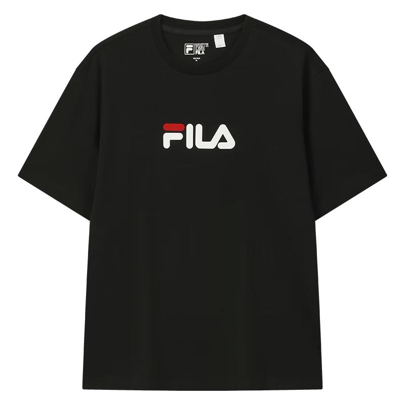 Fila Унисекс хлопковая футболка с коротким рукавом, прохладная на ощупь