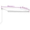 Automatic Retractable Awning 400x350cm Anthracite