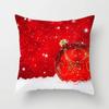 Christmas Red Pillow Set Christmas Printed Sofa Gift Home Decoration Pillowcase Christmas Gift Pillowcase