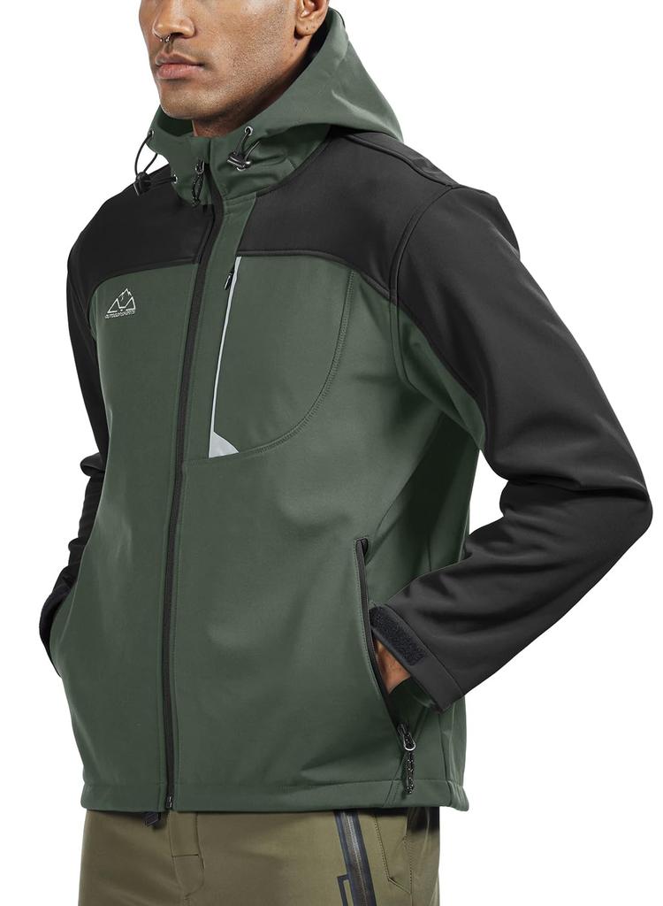 [Gopune] Мужская куртка Soft Shell для активного отдыха, водоотталкивающая военная парка, термобелье для скалолазания, джемпер, верхняя одежда, походная одежда, горная парка с