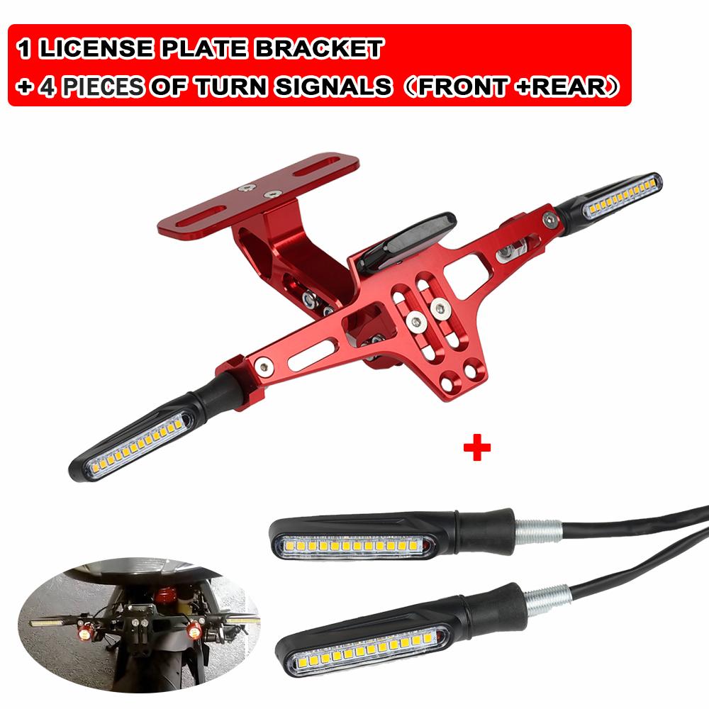 For YAMAHA YZF-R3 R6 R7 R15 R125 600R YZFR6 Motorcycle Accessories Rear License Plate Holder Bracket Turn Signal Lights Support