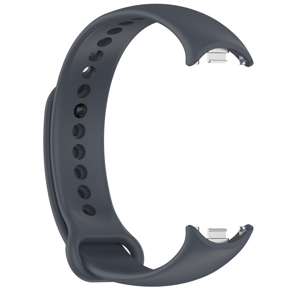 Для Xiaomi Smart Band 9 NFC/Band 9/Band 8 NFC/Band 8 Силиконовый ремешок для часов с металлическим коннектором