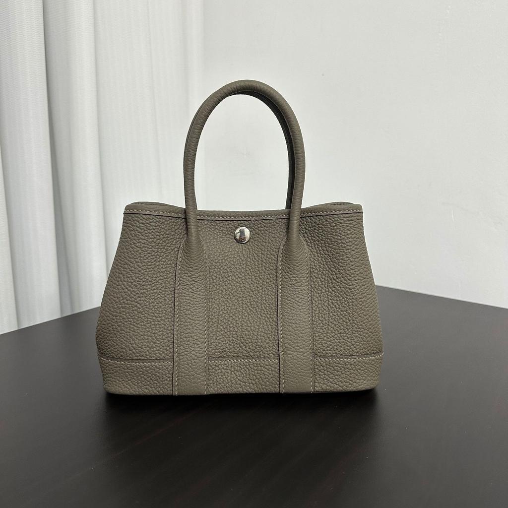 Сумка для сада Canvas Splicing Mini 23 см, женская кожаная универсальная сумка-тоут, новая высококачественная сумка через плечо на одно плечо