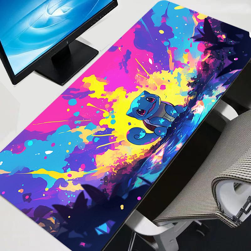 Mouse Pad Professional eSports Game Players Speed Lock Edge Rubber Game Desk Mousepad Pokemon Pikachu Gengar Keyboard Mat