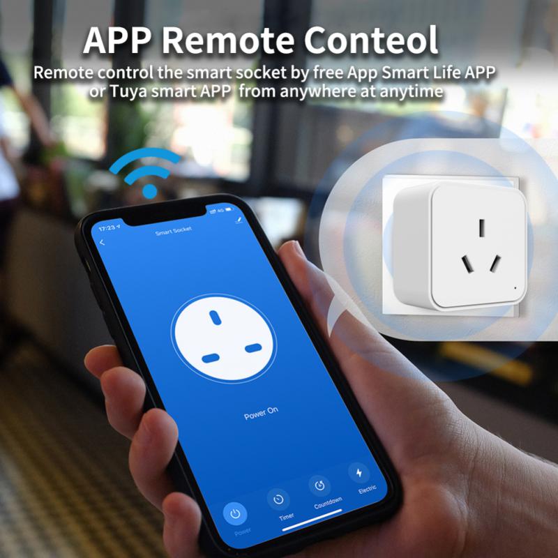16a Tuya Zigbee Wi-Fi умная розетка с функцией монитора мощности настенная розетка адаптер голосовое управление работает с Alexa Google Assistant