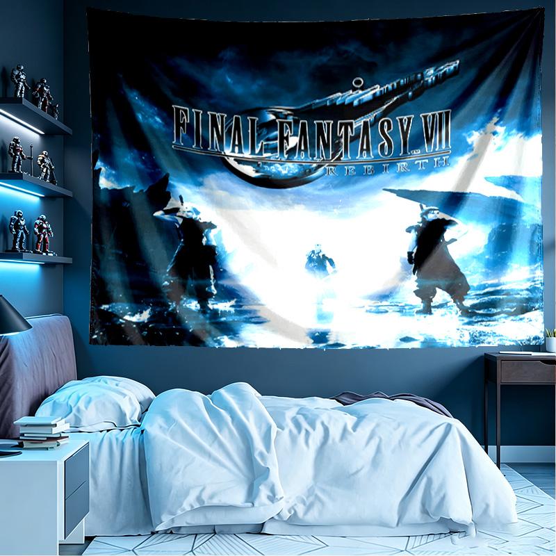 Final Fantasy Print Tapestry, Lightweight Wall Hanging, for Bedroom, Dorm, Living Room, Home Art Decor, Birthday Christmas Gift for Friends
