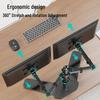 Dual Screen Rotating Monitor Stand for 14-27 Inch Displays with Adjustable Arm and Lifting Telescopic Feature