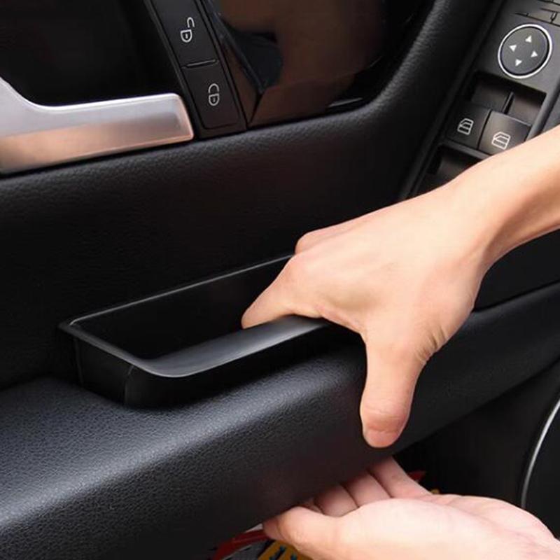 Оригинальный ящик для хранения дверей автомобиля для Mercedes Benz C class W204 2008-2014, АБС-пластик, автомобильная дверная ручка, организация